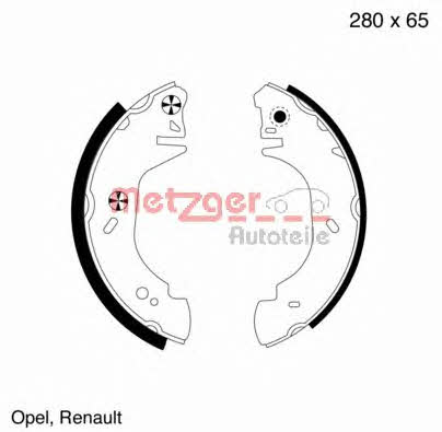 MG807 Metzger Brake shoe set