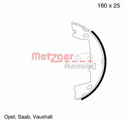 Metzger KR 347 Parking brake shoes KR347