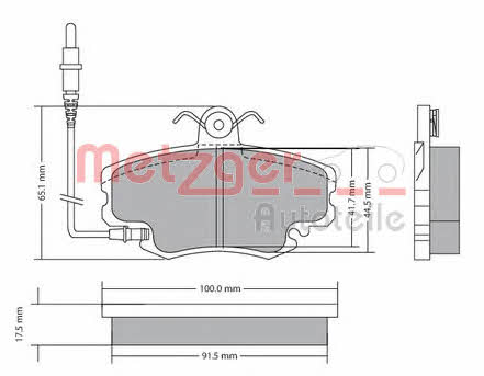 Metzger 1170009 Brake Pad Set, disc brake 1170009