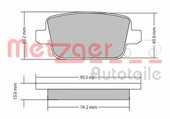 Metzger 1170058 Brake Pad Set, disc brake 1170058