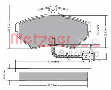 Metzger 1170082 Brake Pad Set, disc brake 1170082