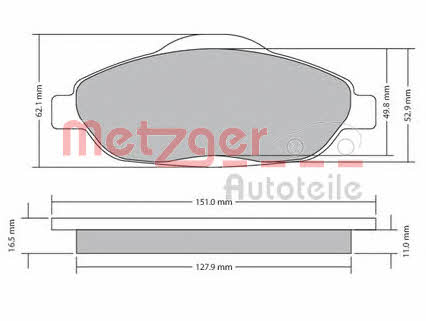 Metzger 1170194 Brake Pad Set, disc brake 1170194