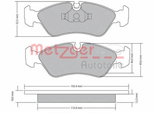 Metzger 1170252 Brake Pad Set, disc brake 1170252