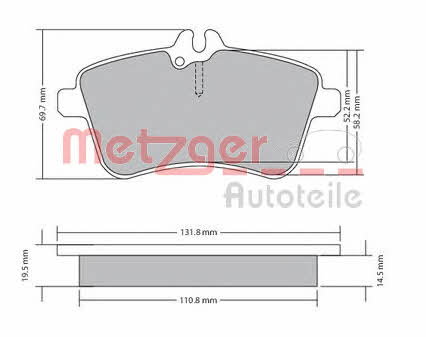 Metzger 1170083 Brake Pad Set, disc brake 1170083