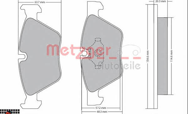 Metzger 1170078 Brake Pad Set, disc brake 1170078