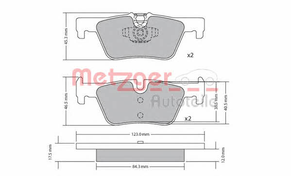 Metzger 1170368 Brake Pad Set, disc brake 1170368
