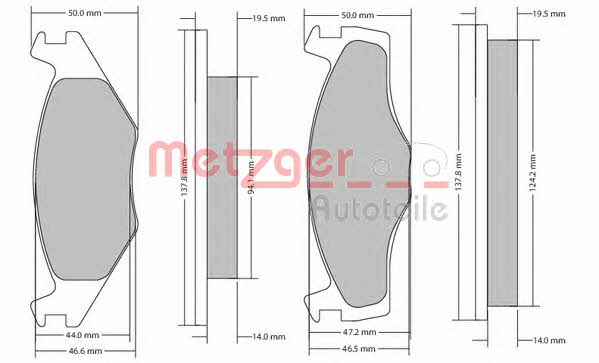 Metzger 1170033 Brake Pad Set, disc brake 1170033