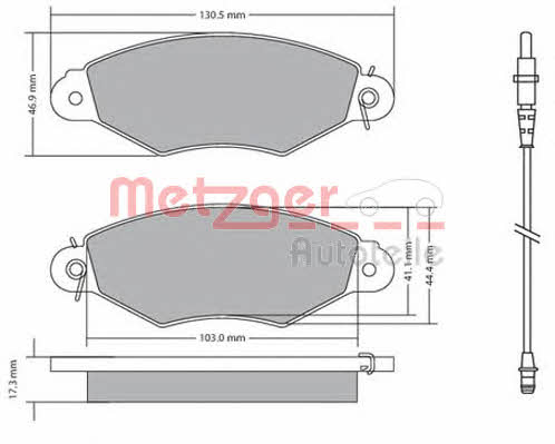 Metzger 1170115 Brake Pad Set, disc brake 1170115
