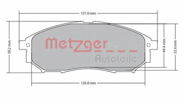 Metzger 1170101 Brake Pad Set, disc brake 1170101