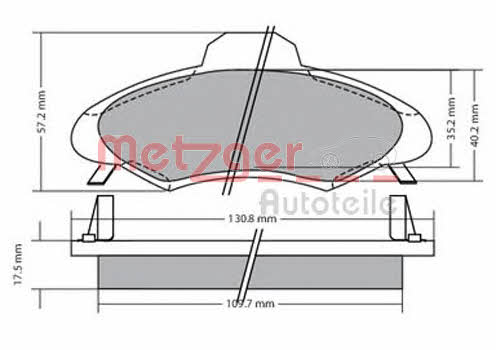 Metzger 1170395 Brake Pad Set, disc brake 1170395