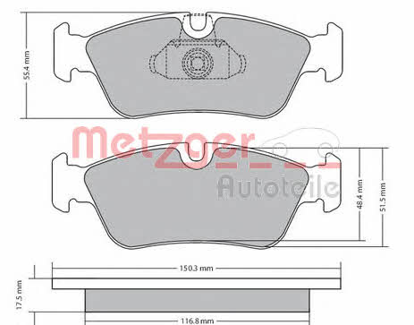 Metzger 1170177 Brake Pad Set, disc brake 1170177