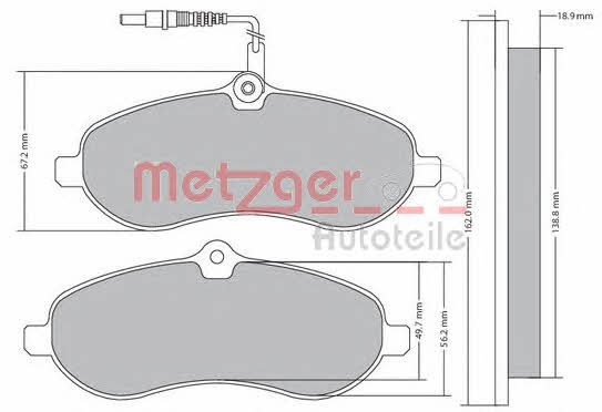 Metzger 1170228 Brake Pad Set, disc brake 1170228