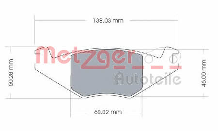 Metzger 1170257 Brake Pad Set, disc brake 1170257