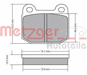 Metzger 1170425 Brake Pad Set, disc brake 1170425