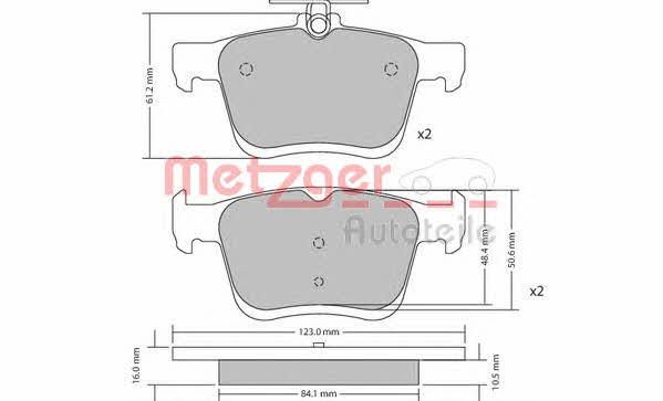 Metzger 1170470 Brake Pad Set, disc brake 1170470