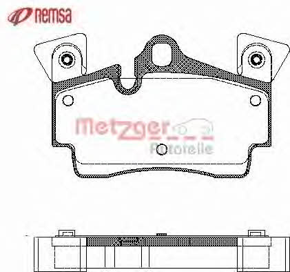 Metzger 1170762 Brake Pad Set, disc brake 1170762