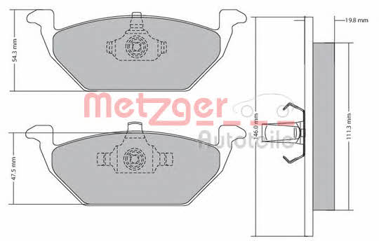 Metzger 1170027 Brake Pad Set, disc brake 1170027