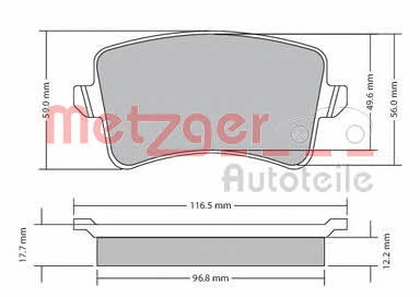Metzger 1170113 Brake Pad Set, disc brake 1170113