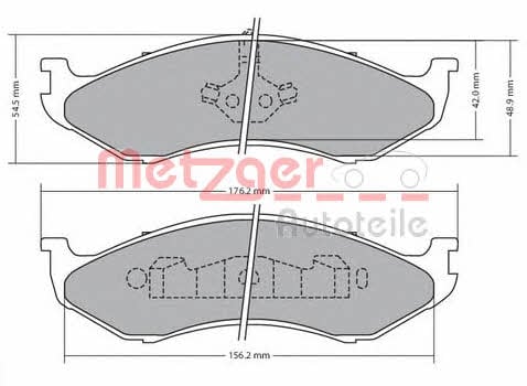 Metzger 1170452 Brake Pad Set, disc brake 1170452