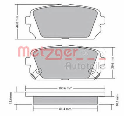 Metzger 1170522 Brake Pad Set, disc brake 1170522