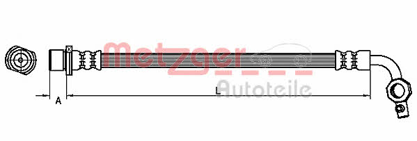 Metzger 4110100 Brake Hose 4110100