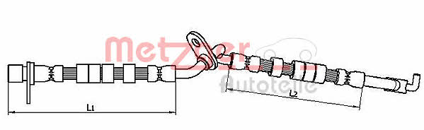 Metzger 4110709 Brake Hose 4110709 4110709 Metzger Brake Hose