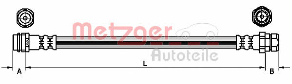 Metzger 4110252 Brake Hose 4110252