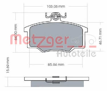 Metzger 1170566 Brake Pad Set, disc brake 1170566