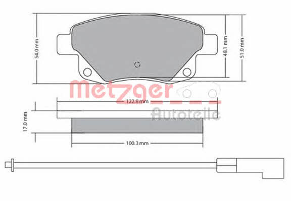 Metzger 1170138 Brake Pad Set, disc brake 1170138