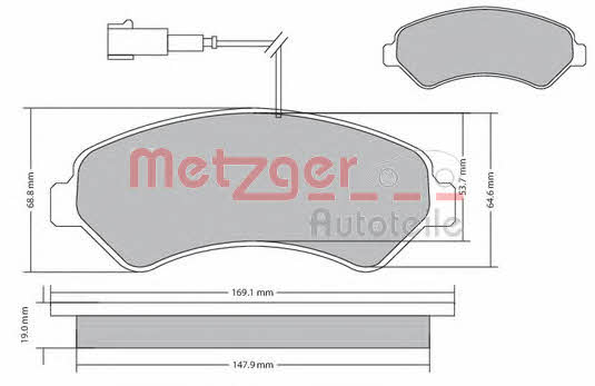 Metzger 1170248 Brake Pad Set, disc brake 1170248