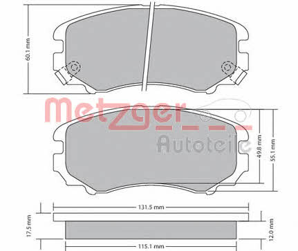 Metzger 1170379 Brake Pad Set, disc brake 1170379