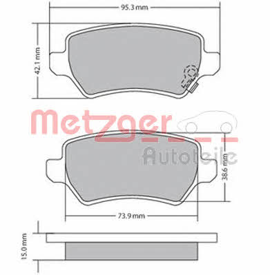 Metzger 1170004 Brake Pad Set, disc brake 1170004