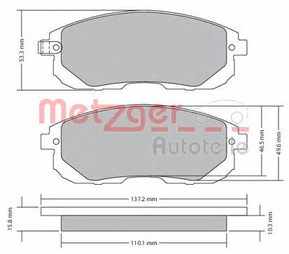 Metzger 1170208 Brake Pad Set, disc brake 1170208