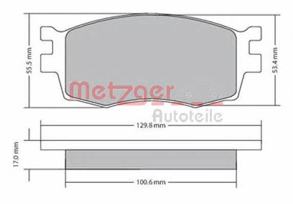 Metzger 1170441 Brake Pad Set, disc brake 1170441