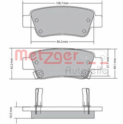 Metzger 1170508 Brake Pad Set, disc brake 1170508