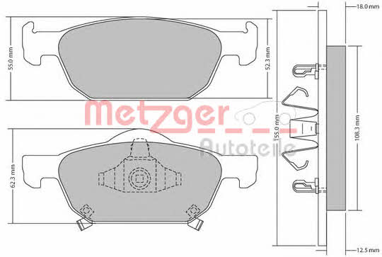 Metzger 1170594 Brake Pad Set, disc brake 1170594