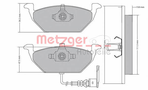 Metzger 1170002 Brake Pad Set, disc brake 1170002
