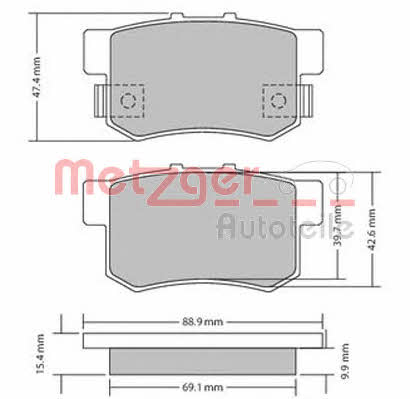 Metzger 1170328 Brake Pad Set, disc brake 1170328