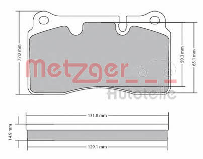Metzger 1170366 Brake Pad Set, disc brake 1170366