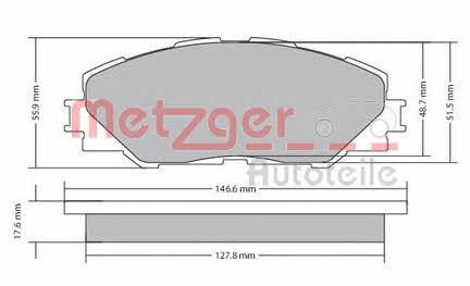 Metzger 1170443 Brake Pad Set, disc brake 1170443