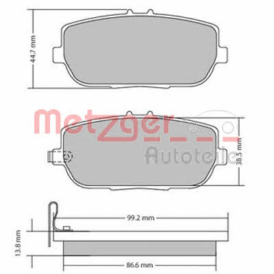 Metzger 1170617 Brake Pad Set, disc brake 1170617