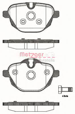 Metzger 1170784 Brake Pad Set, disc brake 1170784