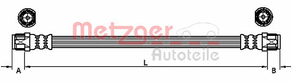 Metzger 4110941 Brake Hose 4110941