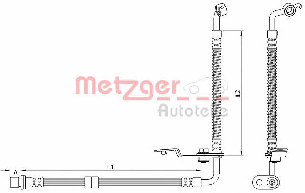 Metzger 4110879 Brake Hose 4110879