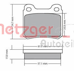 Metzger 1170112 Brake Pad Set, disc brake 1170112