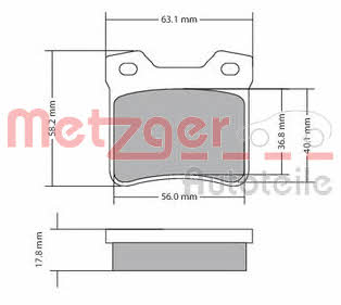 Metzger 1170310 Brake Pad Set, disc brake 1170310