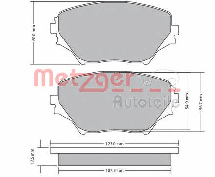 Metzger 1170418 Brake Pad Set, disc brake 1170418