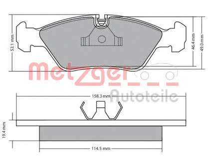 Metzger 1170597 Brake Pad Set, disc brake 1170597