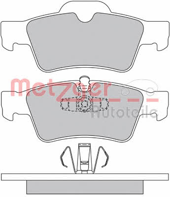 Metzger 1170345 Brake Pad Set, disc brake 1170345