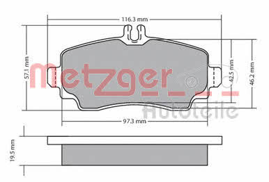 Metzger 1170353 Brake Pad Set, disc brake 1170353
